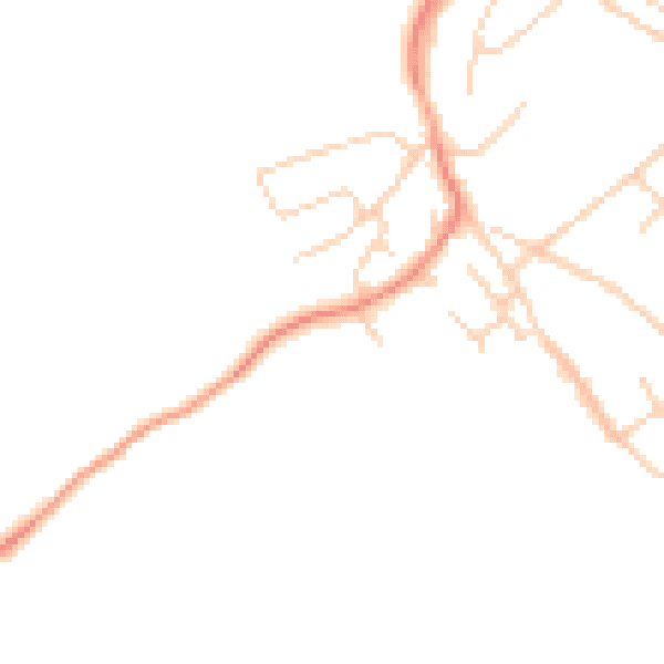 Daytime road noise heatmap for BN26 5NT