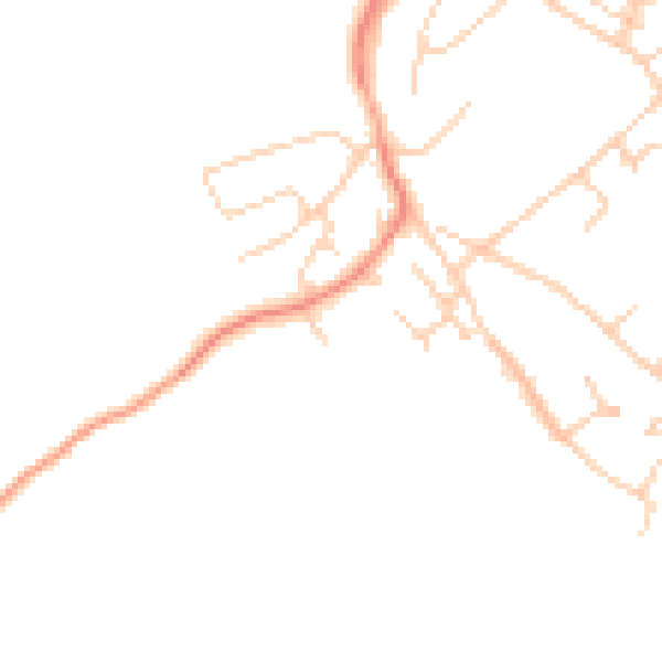 Daytime road noise heatmap for BN26 5NU