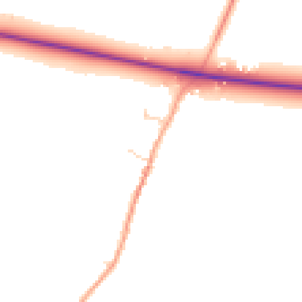 Daytime road noise heatmap for BN26 5SJ