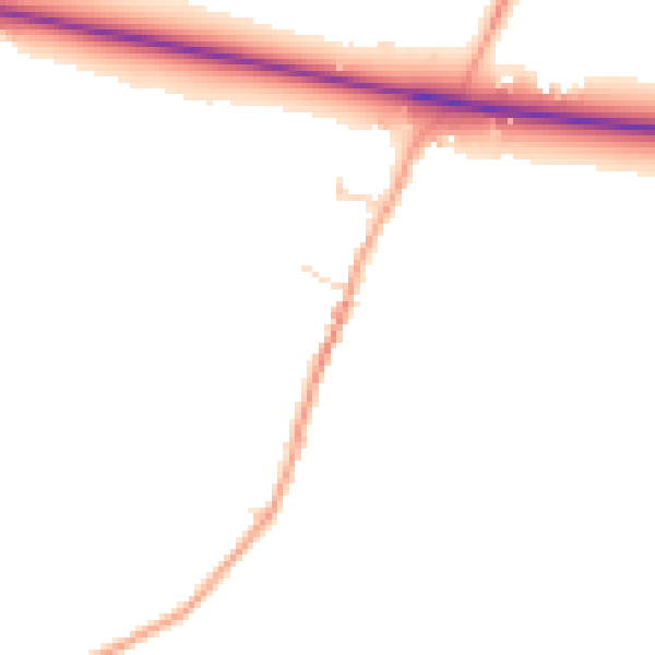Daytime road noise heatmap for BN26 5SN
