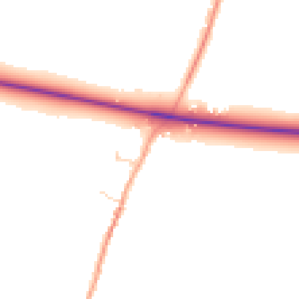 Daytime road noise heatmap for BN26 5SQ