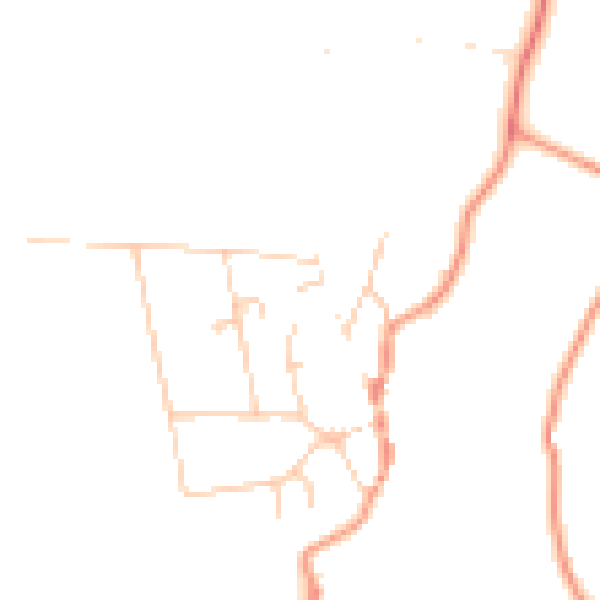 Daytime road noise heatmap for BN26 5UZ