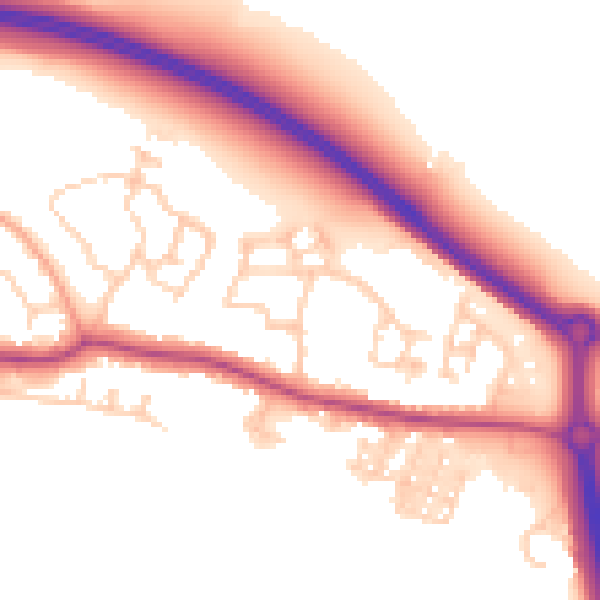Daytime road noise heatmap for BN26 6FA