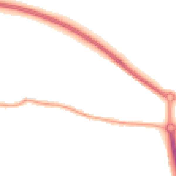 Night-time road noise heatmap for BN26 6FA