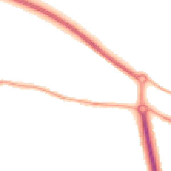 Night-time road noise heatmap for BN26 6GE