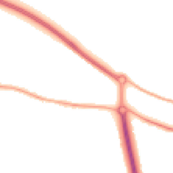 Night-time road noise heatmap for BN26 6GJ