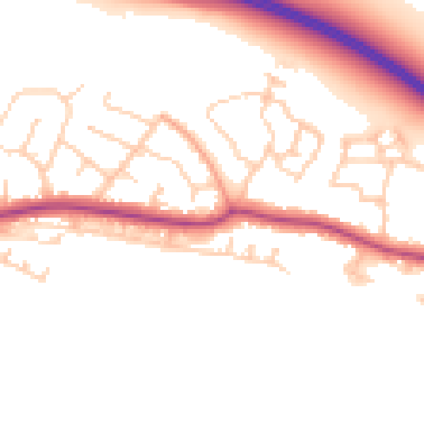 Daytime road noise heatmap for BN26 6HR