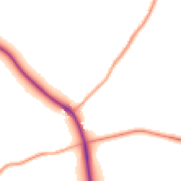 Daytime road noise heatmap for BN26 6UD