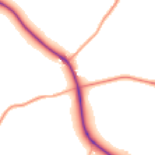 Daytime road noise heatmap for BN26 6UG