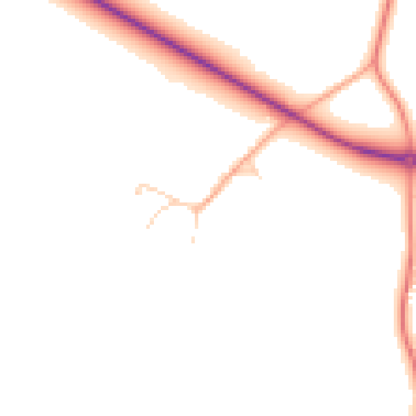 Daytime road noise heatmap for BN26 6XA