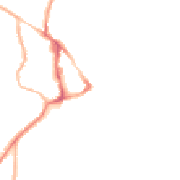 Night-time road noise heatmap for BN27 1AG