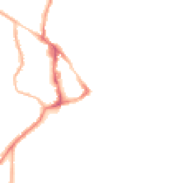 Night-time road noise heatmap for BN27 1AQ