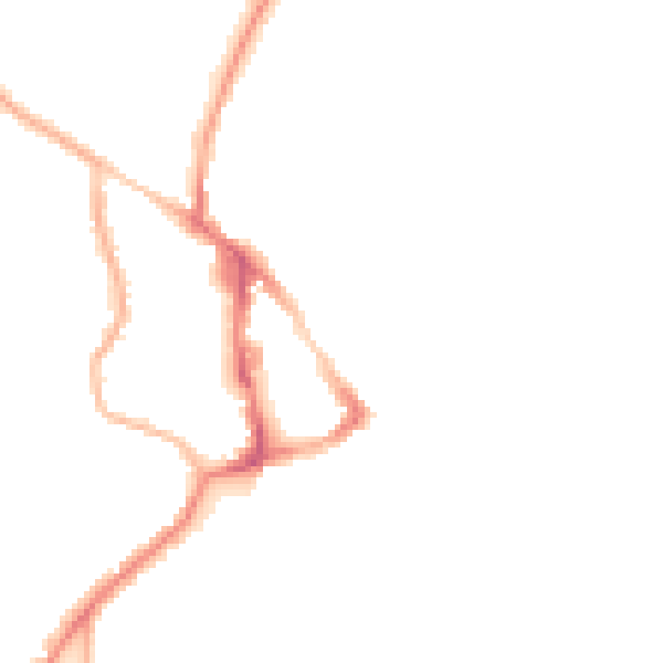 Night-time road noise heatmap for BN27 1BG
