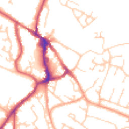 Daytime road noise heatmap for BN27 1BJ