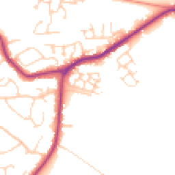 Daytime road noise heatmap for BN27 1EJ