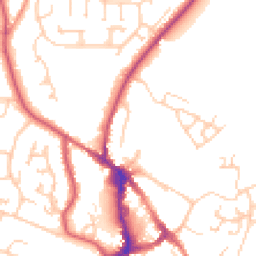 Daytime road noise heatmap for BN27 1EW