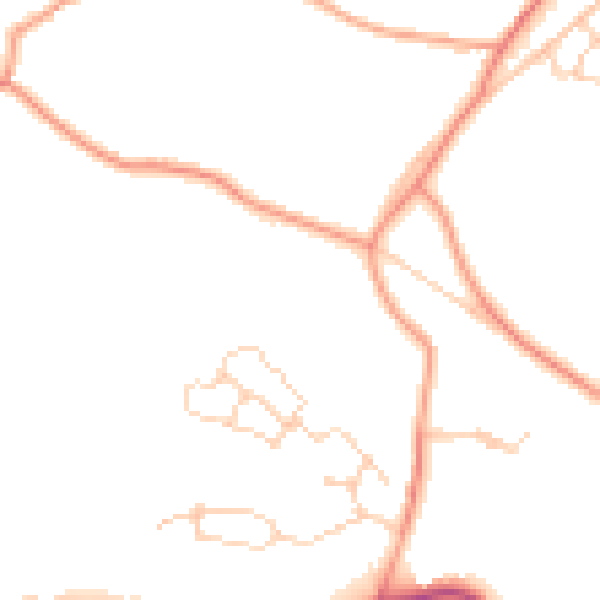 Daytime road noise heatmap for BN27 1GU
