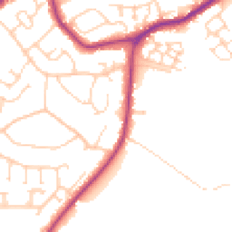 Daytime road noise heatmap for BN27 1JQ