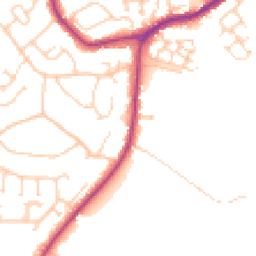 Daytime road noise heatmap for BN27 1UD
