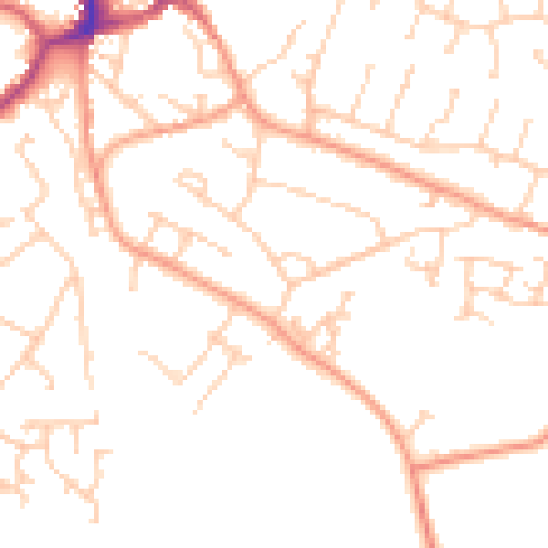 Daytime road noise heatmap for BN27 2HB