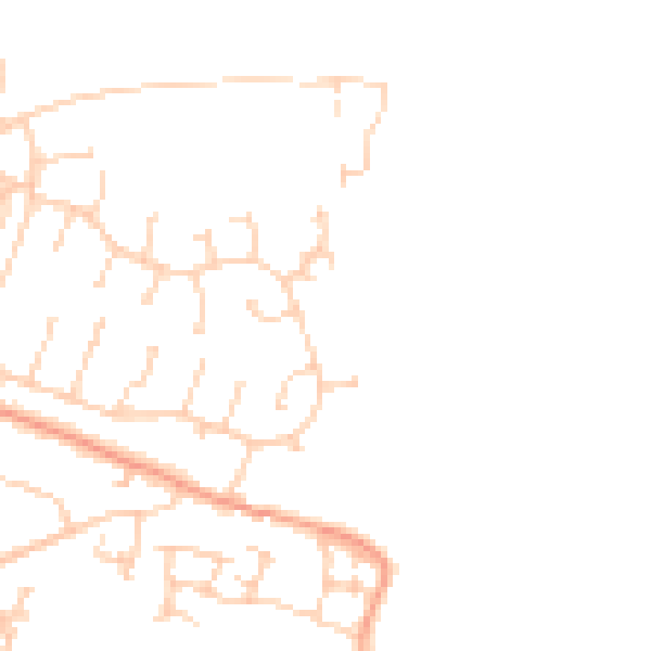 Daytime road noise heatmap for BN27 2JU
