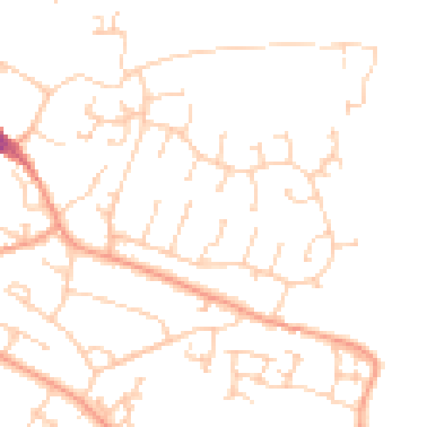 Daytime road noise heatmap for BN27 2LT