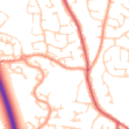 Daytime road noise heatmap for BN27 3AF