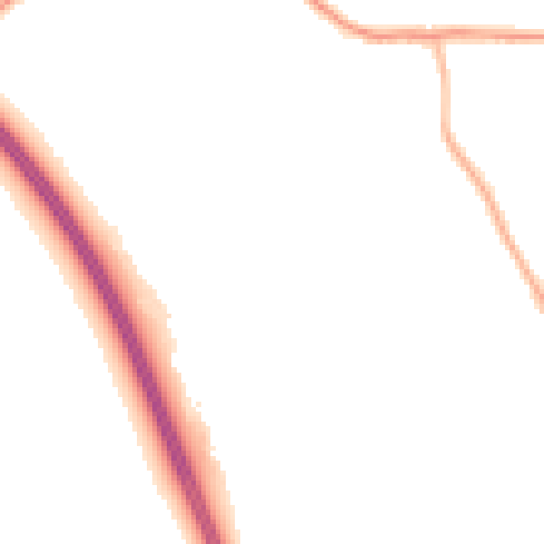 Night-time road noise heatmap for BN27 3GP