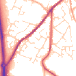 Daytime road noise heatmap for BN27 3LX
