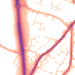 Daytime road noise heatmap for BN27 3XD
