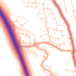 Daytime road noise heatmap for BN27 3YH