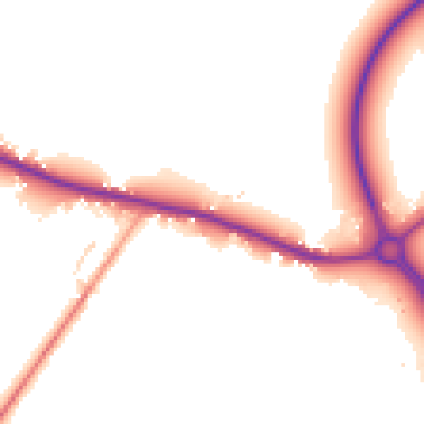 Daytime road noise heatmap for BN27 4AZ