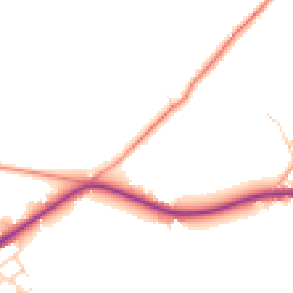 Daytime road noise heatmap for BN27 4HT