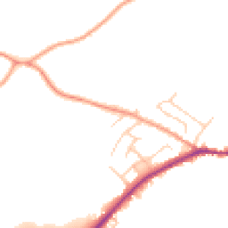 Daytime road noise heatmap for BN27 4NZ