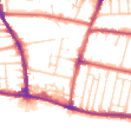Daytime road noise heatmap for BN41 1AB