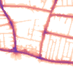 Daytime road noise heatmap for BN41 1AD