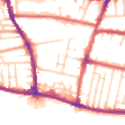 Daytime road noise heatmap for BN41 1AE