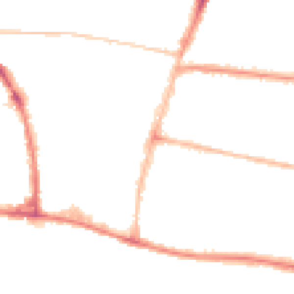 Night-time road noise heatmap for BN41 1AG