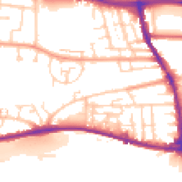 Daytime road noise heatmap for BN41 1AR