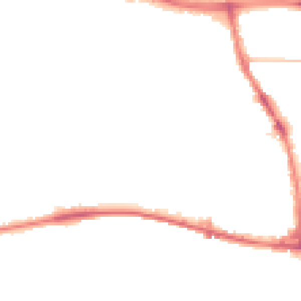 Night-time road noise heatmap for BN41 1AR
