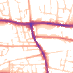 Daytime road noise heatmap for BN41 1AT