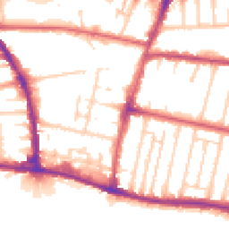 Daytime road noise heatmap for BN41 1AU