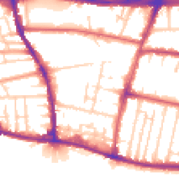 Daytime road noise heatmap for BN41 1AY