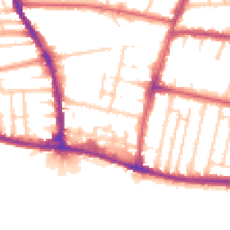Daytime road noise heatmap for BN41 1DB