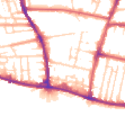 Daytime road noise heatmap for BN41 1DE