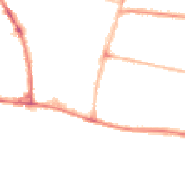Night-time road noise heatmap for BN41 1DF