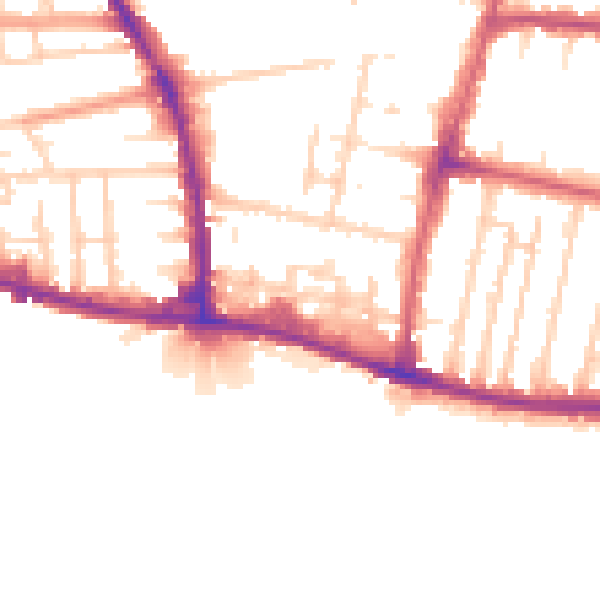Daytime road noise heatmap for BN41 1DH