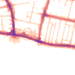 Daytime road noise heatmap for BN41 1DJ