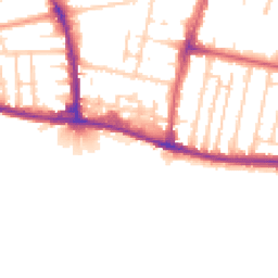 Daytime road noise heatmap for BN41 1DN
