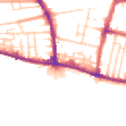 Daytime road noise heatmap for BN41 1DP